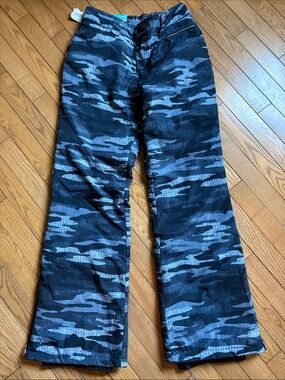 Free Country Blue & Black Camo Ladies Ski Pant - size Small, NWT
